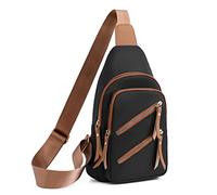 FANDARE Elegant Sling Bag Women Girl Crossbody Phone Bag Womens Hiking Chest Bag Shoulder Bag Phone Pouch Ladies Satchel Bag Cell Phone Wallet Purse Shopping Party Daily Crossbody Nylon Black