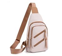 FANDARE Elegant Sling Bag - Women's Crossbody Phone Pouch, Shoulder Bag, White Nylon