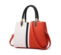 FANDARE Elegant Women Handbags Shoulder Bags Waterproof PU Leather Purse Crossbody Totes Top-handle Bag for Shopping Travel Work Business Orange