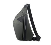 FANDARE Expandable Sling Bag Unisex Right Shoulder Messenger Bag Men Convertible Chest Pack Women Motorcycle Crossbody Pack PU Leather for Hiking Running Cycling Outdoor Travel Daypacks Green A