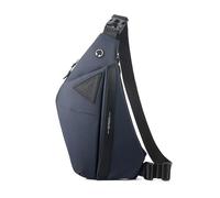 FANDARE Expandable Sling Bag Unisex Right Shoulder Messenger Bag Men Convertible Chest Pack Women Motorcycle Crossbody Pack PU Leather for Hiking Running Cycling Outdoor Travel Daypacks Blue A