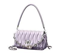 FANDARE Fashion Women Underarm Bag Handbag Top Handle Bag Shoulder Bag Satchel Bag Waterproof Messenger Bag PU Leather Crossbody Bag for Work Travel Office Party Shopping Purple