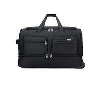 FANDARE Foldable Travel Duffe Bag with Wheels Holdall Luggage Rolling Suitcase Wheeled Duffle Bag Carry-On Backpack Men Women Duffel Sport Hospital Overnight Weekender Daypacks Street Knapsack Black M