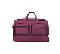 FANDARE Foldable Travel Duffe Bag with Wheels Holdall Luggage Rolling Suitcase Wheeled Duffle Bag Carry-On Backpack Men Women Duffel Sport Hospital Overnight Weekender Daypacks Knapsack Purple L