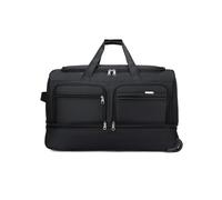 FANDARE Foldable Travel Duffe Bag with Wheels Holdall Luggage Rolling Suitcase Wheeled Duffle Bag Carry-On Backpack Men Women Duffel Sport Hospital Overnight Weekender Daypacks Street Knapsack Black L