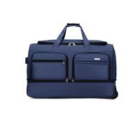 FANDARE Foldable Travel Duffe Bag with Wheels Holdall Luggage Rolling Suitcase Wheeled Duffle Bag Carry-On Backpack Men Women Duffel Sport Hospital Overnight Weekender Daypacks Street Knapsack Blue M