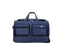 FANDARE Foldable Travel Duffe Bag with Wheels Holdall Luggage Rolling Suitcase Wheeled Duffle Bag Carry-On Backpack Men Women Duffel Sport Hospital Overnight Weekender Daypacks Street Knapsack Blue L