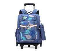 FANDARE Kids Rolling Backpack Cartoon School Rucksack with Wheels Bookbag
