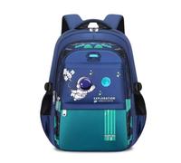 FANDARE Kids School Backpack Casual Daypack Book Bag for Boys Girls Primary Secondary Students Waterproof Lightweight Rucksack with Large Capacity Space Astronaut Print Green
