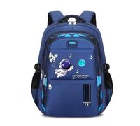 FANDARE Kids School Backpack Casual Daypack Book Bag for Boys Girls Primary Secondary Students Waterproof Lightweight Rucksack with Large Capacity Space Astronaut Print Sapphire Blue