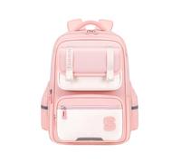 FANDARE Kids School Bag with Reflective Strips Ergonomic Lightweight Backpack for Boys & Girls Water Resistant Oxford Rucksack with Multiple Compartments Pink