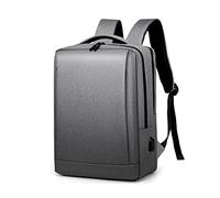 FANDARE Laptop Backpack Business Daypacks Travel Large Backpack with USB Charging Port College School Bag fits 15.6 Inch Laptop Bookbag for Men Waterproof Rucksack Gray B