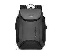 FANDARE Laptop Backpack with USB Charging Port Anti-Theft Business Backpack 15.6 Inch Waterproof Rucksack with Luggage Strap Comfortable Travel Backpack for Work Travel Commuting Gray