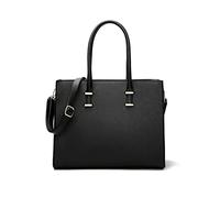 FANDARE Laptop Bag for Women Large Tote Handbag Waterproof Shoulder Bag Satchel Bag PU Leather Crossbody Bag Messenger Bag for Office School Work Business Black