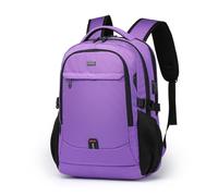 FANDARE Laptop Business Backpack Slim Durable Backpack with USB Charging Port Travel Cabin Backpack Work Bag Water Resistant College School Rucksack Work for Men & Women Fits 15.6 Inch Notebook Purple