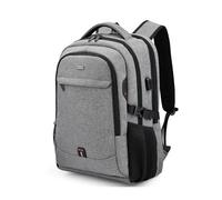 FANDARE Laptop Business Backpack Slim Durable Backpack with USB Charging Port Travel Cabin Backpack Work Bag Water Resistant College School Rucksack for Men & Women Fits 15.6 Inch Notebook Gray