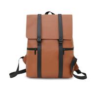 FANDARE Laptop Travel Backpack for Men Vintage PU Leather College School Bag 12.9 inch Laptop Work Daypacks Teens Elementary Middle Backpack Student Bookbag Womens Backpacks Purse Brown