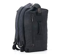 FANDARE Large Capacity Travel Canvas Backpack Carry On Backpack Durable Outdoor Duffel Bag Top Load Double Strap Canvas Duffle Bag Large Travel Rucksack Black B L