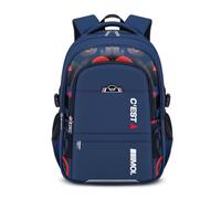 FANDARE Lightweight Children's Backpacks Youth Backpack for Boys Girls Elementary School Bag for Middle Student Teens Adventurer Rucksacks Bookbag Primary Junior Travel Casual Daypacks Blue Red