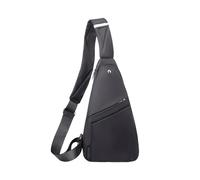 FANDARE Lightweight Sling Bag Men Chest Pack with Reflective Strips Women Versatile Motorcycle Crossbody Bags Cover Shoulder Carry Body Wallet for Hiking Running Outdoor Travel Daypacks Black