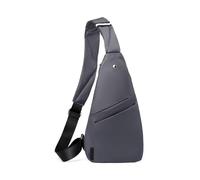 FANDARE Lightweight Sling Bag Men Chest Pack with Reflective Strips Women Versatile Motorcycle Crossbody Bags Cover Shoulder Carry Body Wallet for Hiking Running Outdoor Travel Daypacks Grey