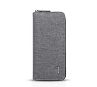 FANDARE Long Wallet Zipper Large Capacity Card Holder Bag Polyester Gray