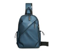 FANDARE Men Crossbody Sling Bag Shoulder Chest Messenger Pack with Earphone Hole Carry Pouch Body Wallet for Hiking Running Cycling Outdoor Travel Daypacks Waterproof Polyester Blue