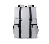 FANDARE Men Laptop Backpack Business Daypack Boy College School Bag Waterproof PU Leather Rucksack Teacher Travel Bags Lightweight School Bag for College Sports Stylish Bookbag White
