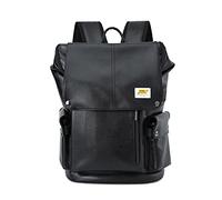 FANDARE Men's Backpack 15.6 Inch Laptop USB Charging Rucksack Large Capacity PU Water Resistant Daypack for Travel Work College Business Commute Black