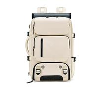 FANDARE Men's Briefcases 3 IN 1 Shoulder Bag Women Laptop Backpack Crossbody Messenger Bag with Shoes Compartment Rolltop Work Bag with USB for Hiking Outdoor Travel Essentials Satchel Bag Beige White