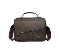 FANDARE Men's Business Briefcase Durable PU Leather Work Bag with Adjustable Strap Multipurpose fit 10.9 inch Laptop Crossbody Messenger Bag for Office Commuting Travel Businessmen Dark Brown
