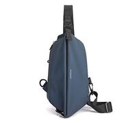 FANDARE Men's Dark Blue Small Minimalist Sling Bag, 3 Compartments, Waterproof, Lightweight, 18x10x37cm