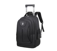 FANDARE Men's Wheeled Business Backpack Rolling Convertible Laptop Carry-On Luggage Mobile Office Case Trolley Handle with Hideaway Strap Daypacks with Wheels for Business Travel Office Commute Black