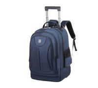 FANDARE Men's Wheeled Business Backpack Rolling Convertible Laptop Carry-On Luggage Mobile Office Case Trolley Handle with Hideaway Strap Daypacks with Wheels for Business Travel Office Commute Blue
