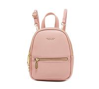 FANDARE Mini Backpack Women's Fashion Backpacks Small Crossbody Bags Travel Shoulder Bags Handbag Girls School Daypacks Waterproof PU Leather Pink