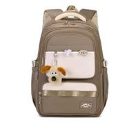 FANDARE New School Bags Girls School Backpack Back to School Student Daypacks Boys Students Bookbag City Rucksack Primary Junior High University Casual Daypacks Large Capacity Back Packs Brown