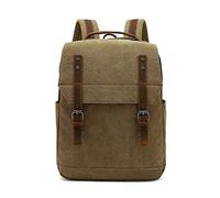 FANDARE Retro Canvas Business Backpack Men Laptop Rucksack Daily Casual Daypacks Internal Frame Backpacks Hiking Backpack College Travel Essentials Trekking Rucksack Brown