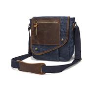 FANDARE Retro Men's Shoulder Bags Canvas Man Bags for Men Crossbody Bag Messenger Bags for Men Women Cover Pack Work Professional Business Office College Travel Satchel Bag Blue