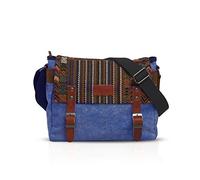 FANDARE Retro Shoulder Crossbody Bag Unisex Canvas Satchel Bag Messenger Pack for Business Commuter Outdoor Travel Camping Hiking Large Capacity