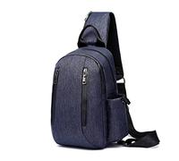 FANDARE Retro Sling Bag Men Business Crossbody Bags Chest Pack Small Backpack for Outdoor Work Hiking Running Sport Travel Bag Waterproof Nylon Dark Blue