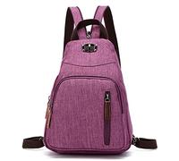 FANDARE Retro Sling Chest Backpack Multipurpose Crossbody Shoulder Bag Travel Backpack for Men Women Outdoor Cycling Indoor Gym Hiking Daypacks Durable Polyester Purple