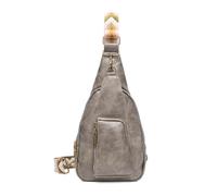 FANDARE Retro Women's Sling Bag, Fashion Crossbody Chest Bag with Adjustable Strap, Multi - Pocket PU Leather Shoulder Bag for Women Daily Use, Travel, Shopping Grey