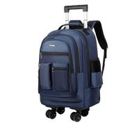 FANDARE Rolling Backpack for Men Men's Wheeled Business Backpack with Silent Wheels Convertible Laptop Carry-On Luggage Mobile Office Case Trolley Handle Daypacks for Business Travel Commute Blue