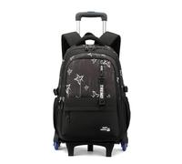 FANDARE Rolling Backpack for School Backpack with 6 Wheels for Boys Wheeled Bookbags Trolley School Bags for Teens Waterproof Backpack Rolling Rucksack Trolley School Bag for Boys Grils Black E