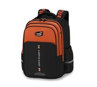 FANDARE School Bag for Girls Boys Primary Kids Lightweight Backpack with Multi-Compartment Water Resistant Oxford Daypack Reflective Stripe Rucksack with Adjustable Chest Strap Brown