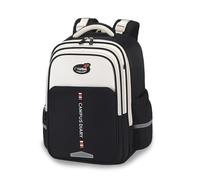 FANDARE School Bag for Girls Boys Primary Kids Lightweight Backpack with Multi-Compartment Water Resistant Oxford Daypack Reflective Stripe Rucksack with Adjustable Chest Strap Black