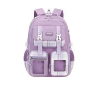 FANDARE School Rucksack for Girls 6-16 Years Large Capacity Kids Backpack with Multiple Pockets Kawaii Style Bookbag Lightweight Teenager School Bag Purple