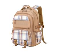 FANDARE School Rucksack for Girls Water-Resistant Lightweight Student Backpack Large Capacity Multi-Pocket Daypack Comfortable Oxford Bookbag for College Teenage Travel Brown