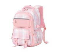 FANDARE School Rucksack for Girls Water-Resistant Lightweight Student Backpack Large Capacity Multi-Pocket Daypack Comfortable Oxford Bookbag for College Teenage Travel Pink