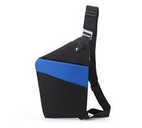 FANDARE Segmented Sling Bag Women Sport Crossbody Bag Men Chest Pack Motorcycle Unisex Shoulder Bag Cover Pack Right Shoulder Carry Body for Outdoor Running Travel Daypacks Black Blue